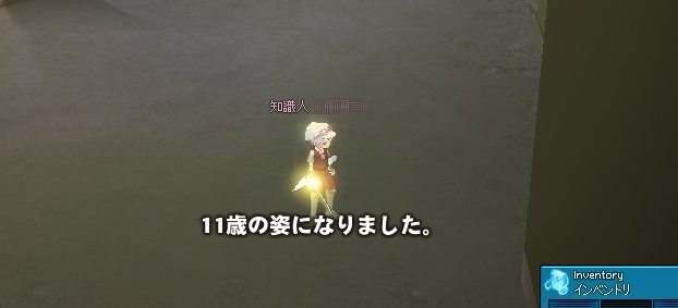 11歳の姿になりました(ルエリサーバー)。