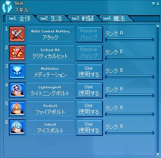 ラサのスキル